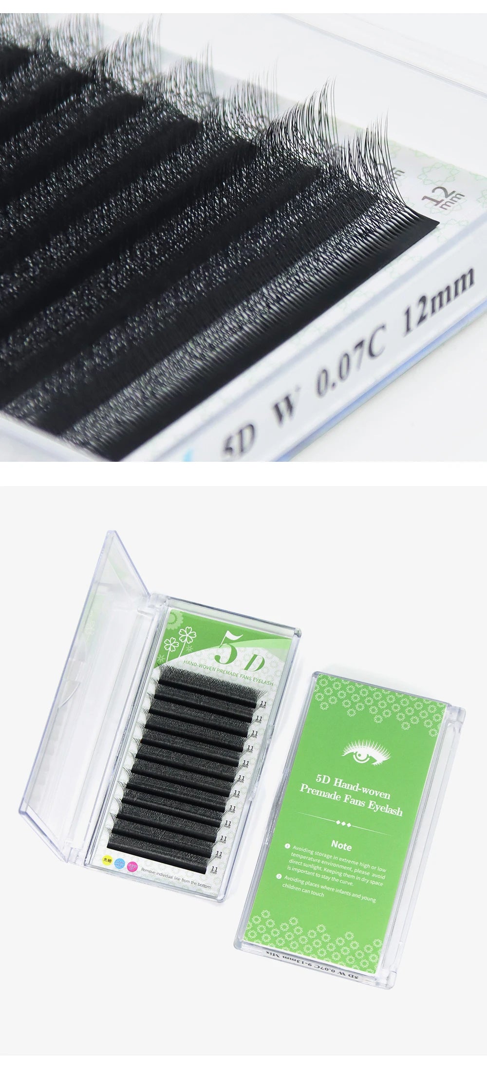 GAHAMACA 5D W Shape Lashes 3D 4D YY Eyelashes Extension Premade Volume Fans Natural Lashes Clover Professional Makeup