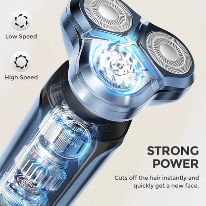 SEJOY Electric Shaver for Men,Hair Trimmer,Nose Hair Scissors,Facial Cleanser, Facial Massager Rechargeable Shaving Machine