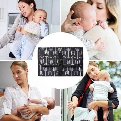 Portable Baby Changing Pad with Pockets Waterproof Travel Diaper Changing Station Kit for infant outdoor Gifts