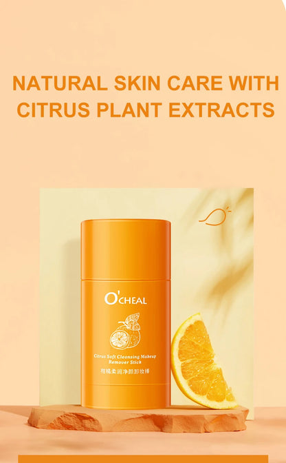 Ocheal Avocado Cleansing Makeup Remover Gel Stick Facial Eye Lip Orange Deep Cleaning Balm Cream Stick Clean Cleanser Skin Care