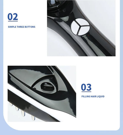 Electric Spray Massage Comb Hair Growth Vibration Head Massager Brush LED Anti Hair Loss Scalp Liquid Medicine Atomizing Comb