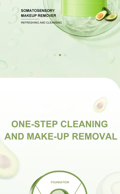Ocheal Avocado Cleansing Makeup Remover Gel Stick Facial Eye Lip Orange Deep Cleaning Balm Cream Stick Clean Cleanser Skin Care