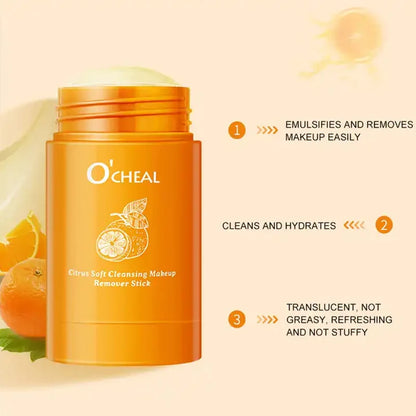 Ocheal Avocado Cleansing Makeup Remover Gel Stick Facial Eye Lip Orange Deep Cleaning Balm Cream Stick Clean Cleanser Skin Care