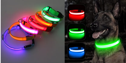 Led Pet Dog Leash Rope With Light Luminous  Lead Leash USB Charging for Dog Safety Flashing Glowing Collar Harness Accessories
