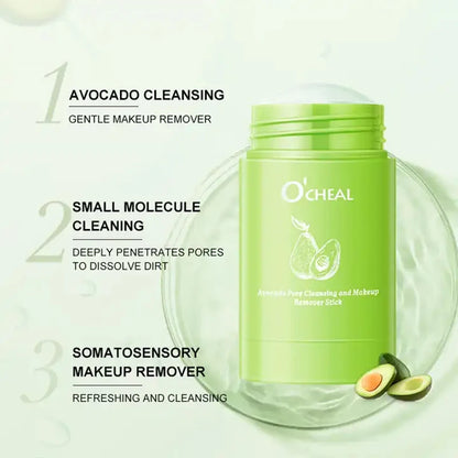Ocheal Avocado Cleansing Makeup Remover Gel Stick Facial Eye Lip Orange Deep Cleaning Balm Cream Stick Clean Cleanser Skin Care