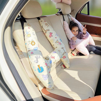 Car Sleeping Safety H-Shape Travel Pillow Car Travel Head Pillow Support Kid and Adult Cushion for Auto Seat Safety Neck Pillows