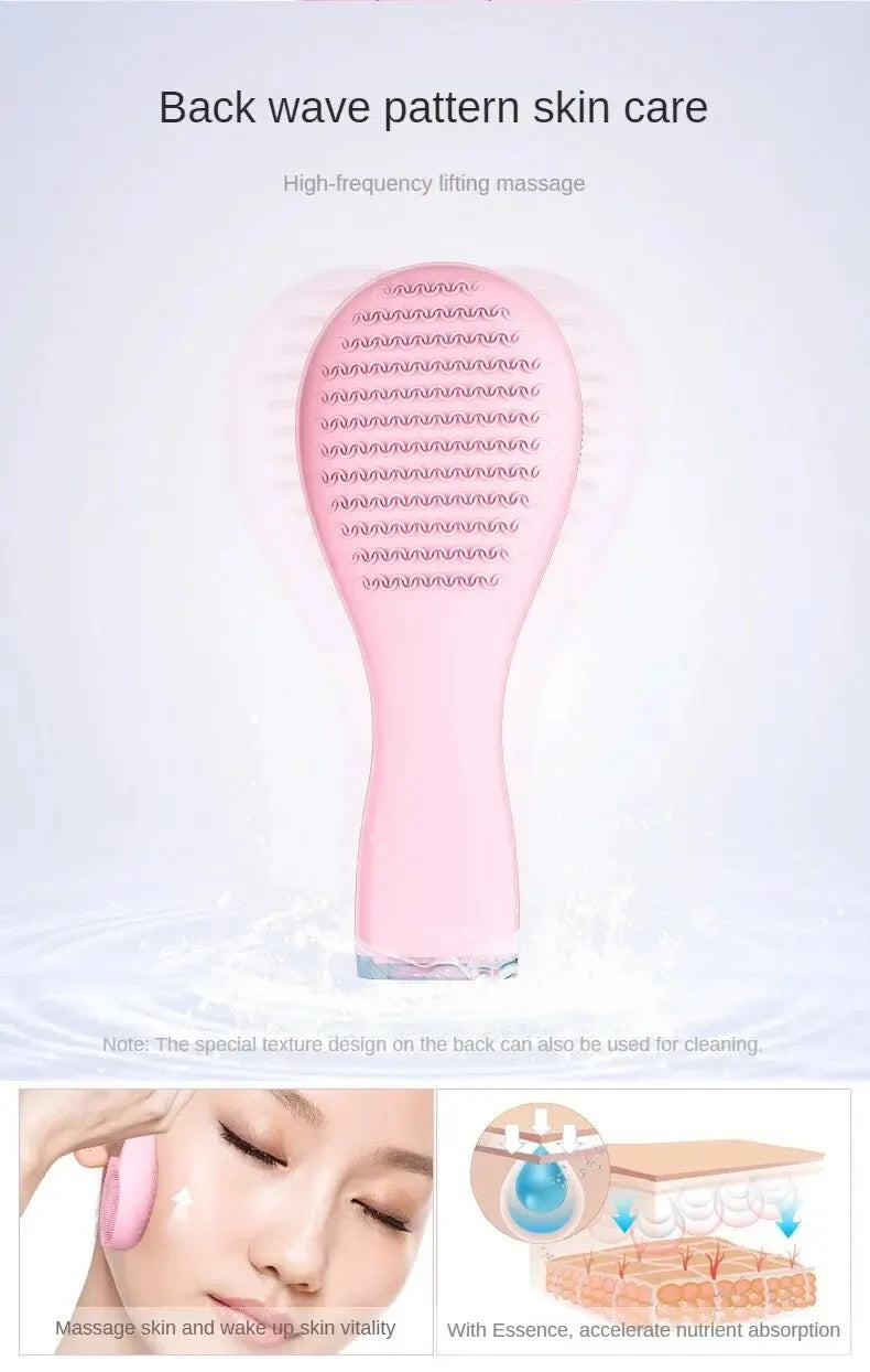 Electric Facial Cleansing Brush Deep Pore Cleaning Sonic Vibration Waterproof Acne Blackhead Remover Pore Cleaner Silicone