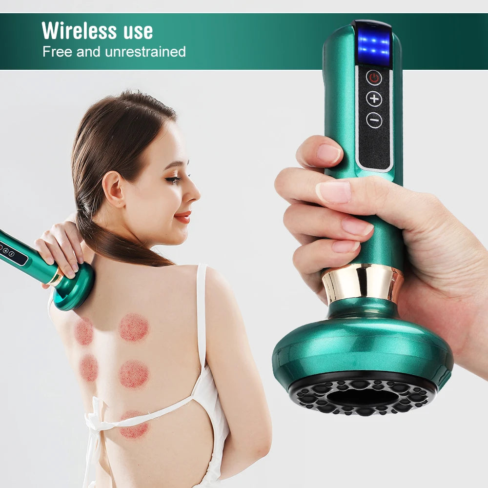 Intelligent Cupping Apparatus Rechargeable Magnetic Suction Body Massager for Cellulite Scraping and Cupping Massage Machine