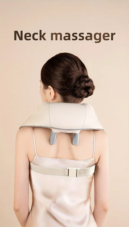 Electric Neck And Back Massager Wireless Neck And Shoulder Kneading Massage Pillow Trapezius Neck Cervical Back Massage Shawl