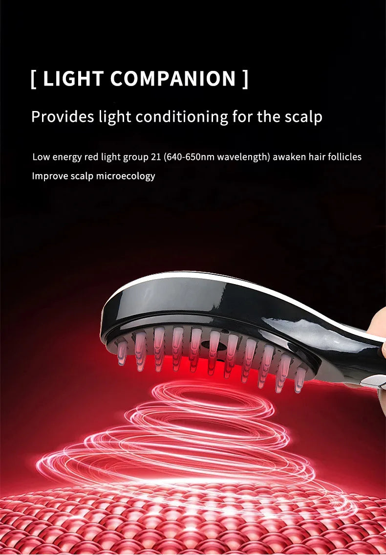 Electric Spray Massage Comb Hair Growth Vibration Head Massager Brush LED Anti Hair Loss Scalp Liquid Medicine Atomizing Comb