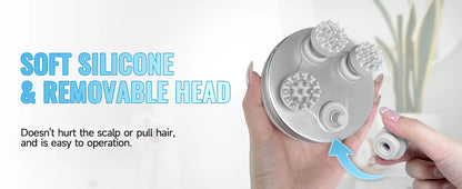 Electric Smart Head Massager Body Massage Neck Deep Tissue Kneading TYPE-C Wireless Waterproof Mini Scalp Massager  Stress Relax