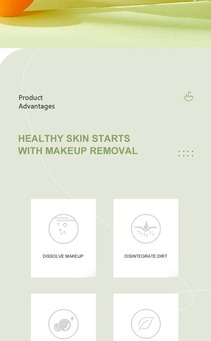 Ocheal Avocado Cleansing Makeup Remover Gel Stick Facial Eye Lip Orange Deep Cleaning Balm Cream Stick Clean Cleanser Skin Care