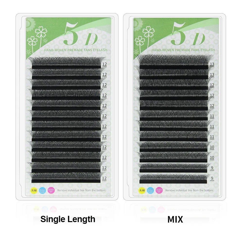 GAHAMACA 5D W Shape Lashes 3D 4D YY Eyelashes Extension Premade Volume Fans Natural Lashes Clover Professional Makeup