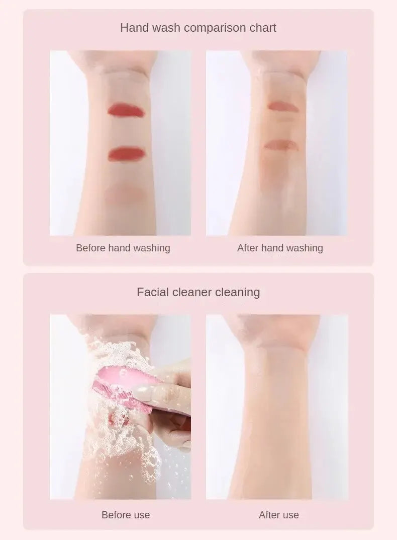 Electric Facial Cleansing Brush Deep Pore Cleaning Sonic Vibration Waterproof Acne Blackhead Remover Pore Cleaner Silicone