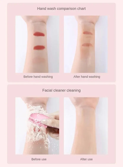 Electric Facial Cleansing Brush Deep Pore Cleaning Sonic Vibration Waterproof Acne Blackhead Remover Pore Cleaner Silicone