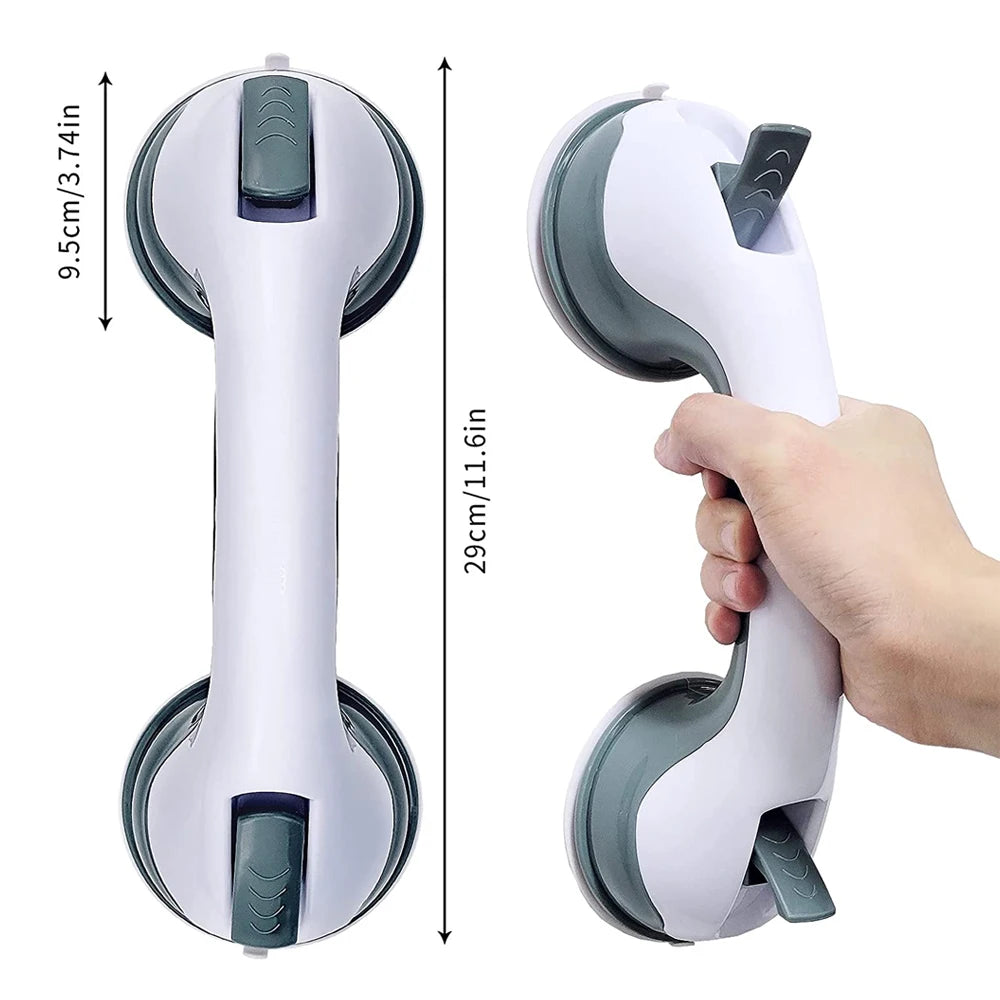 New Shower Handle Grab Bars Ultra Grip Dual Locking Safety Suction Cups Helping Handle Anti Slip Support for Toilet Bathroom