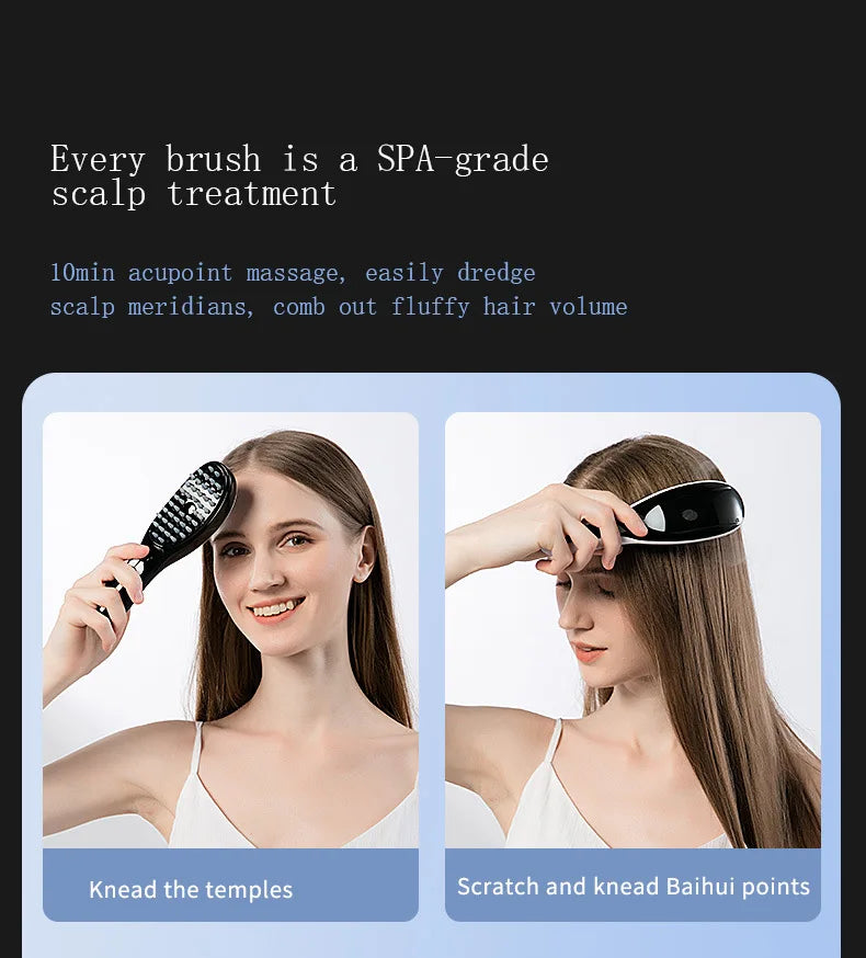 Electric Spray Massage Comb Hair Growth Vibration Head Massager Brush LED Anti Hair Loss Scalp Liquid Medicine Atomizing Comb