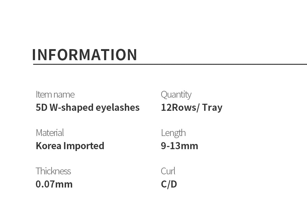 GAHAMACA 5D W Shape Lashes 3D 4D YY Eyelashes Extension Premade Volume Fans Natural Lashes Clover Professional Makeup