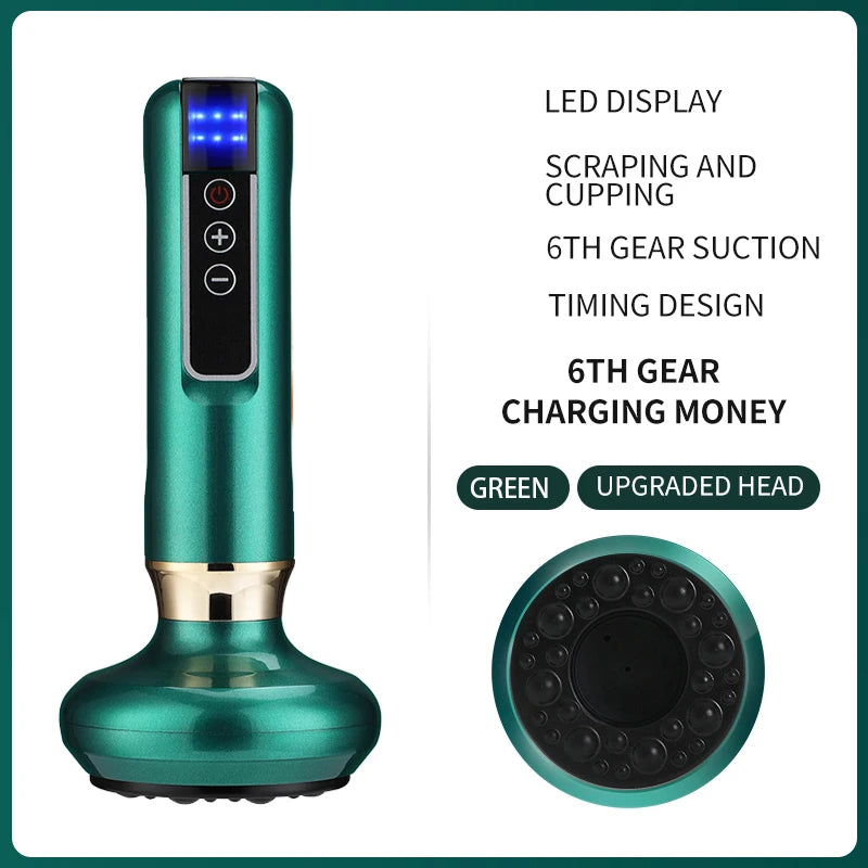 Intelligent Cupping Apparatus Rechargeable Magnetic Suction Body Massager for Cellulite Scraping and Cupping Massage Machine