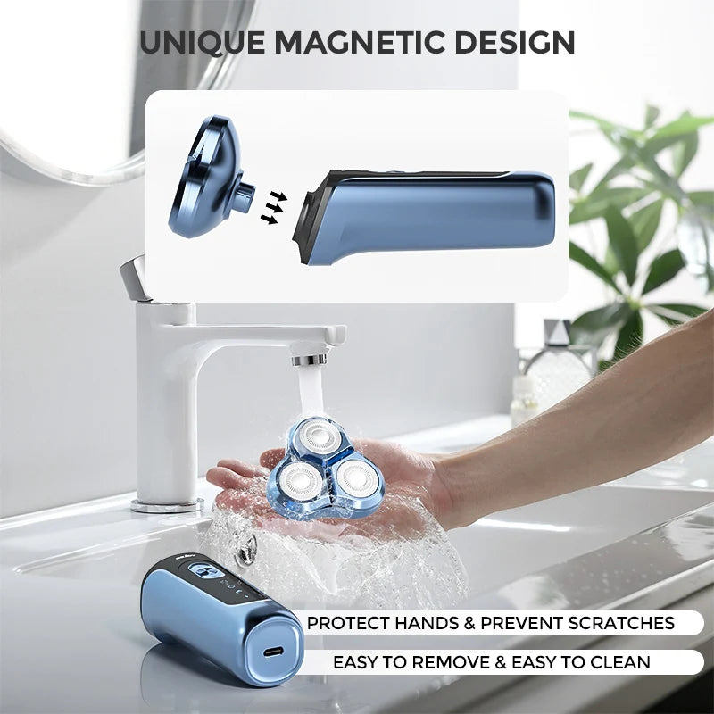 SEJOY Electric Shaver for Men,Hair Trimmer,Nose Hair Scissors,Facial Cleanser, Facial Massager Rechargeable Shaving Machine