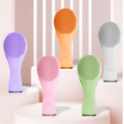 Electric Facial Cleansing Brush Deep Pore Cleaning Sonic Vibration Waterproof Acne Blackhead Remover Pore Cleaner Silicone