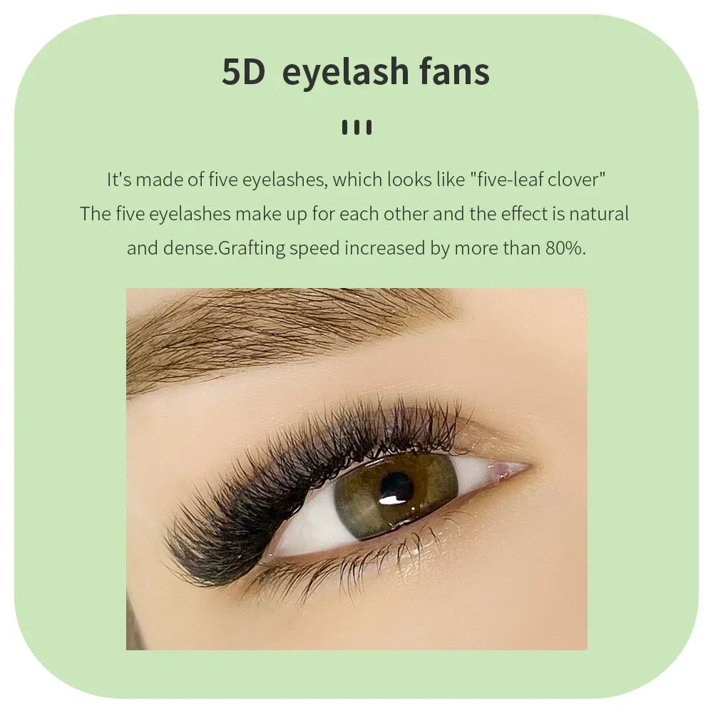 GAHAMACA 5D W Shape Lashes 3D 4D YY Eyelashes Extension Premade Volume Fans Natural Lashes Clover Professional Makeup