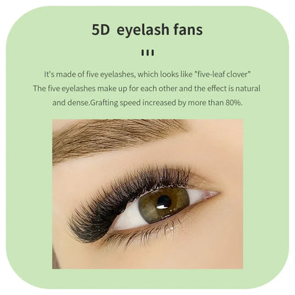 GAHAMACA 5D W Shape Lashes 3D 4D YY Eyelashes Extension Premade Volume Fans Natural Lashes Clover Professional Makeup