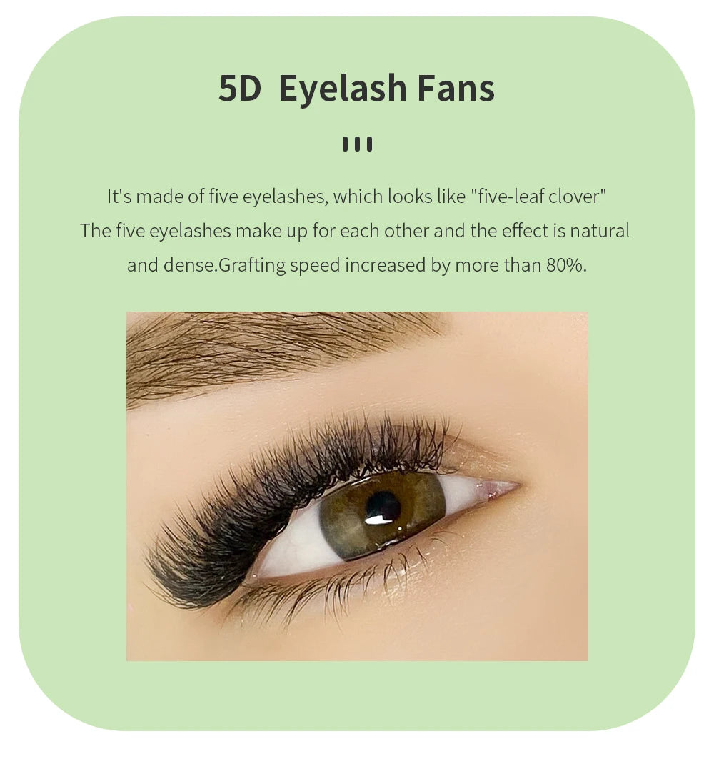 GAHAMACA 5D W Shape Lashes 3D 4D YY Eyelashes Extension Premade Volume Fans Natural Lashes Clover Professional Makeup
