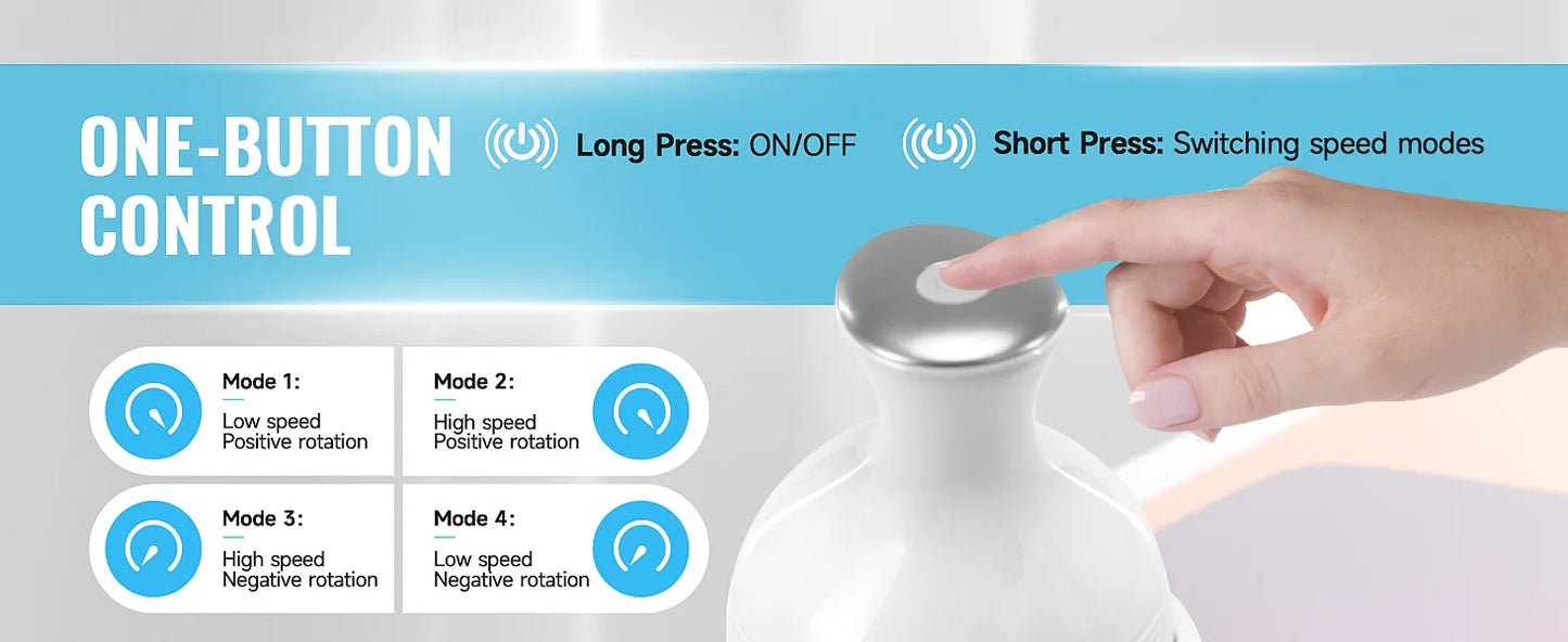 Electric Smart Head Massager Body Massage Neck Deep Tissue Kneading TYPE-C Wireless Waterproof Mini Scalp Massager  Stress Relax