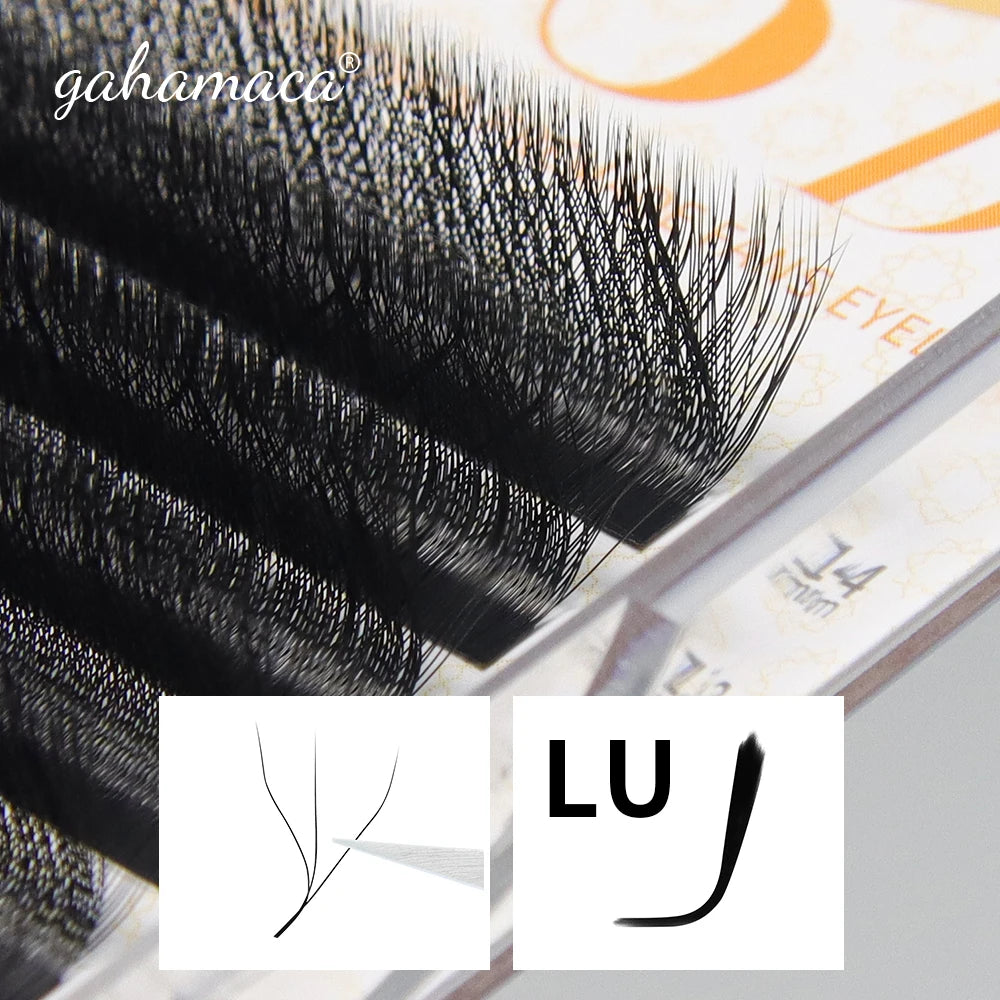 GAHAMACA 5D W Shape Lashes 3D 4D YY Eyelashes Extension Premade Volume Fans Natural Lashes Clover Professional Makeup