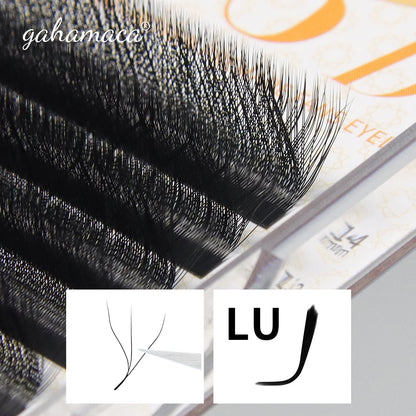 GAHAMACA 5D W Shape Lashes 3D 4D YY Eyelashes Extension Premade Volume Fans Natural Lashes Clover Professional Makeup
