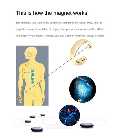 Anti Snoring Device Ring Magnetic Therapy Acupressure Treatment Against Finger Ring Anti Snore Sleep Aid for Snoring