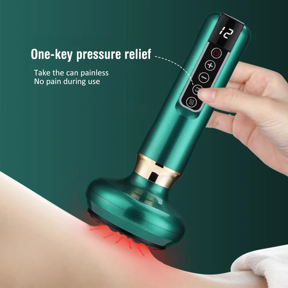 Intelligent Cupping Apparatus Rechargeable Magnetic Suction Body Massager for Cellulite Scraping and Cupping Massage Machine