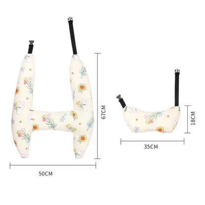 Car Sleeping Safety H-Shape Travel Pillow Car Travel Head Pillow Support Kid and Adult Cushion for Auto Seat Safety Neck Pillows