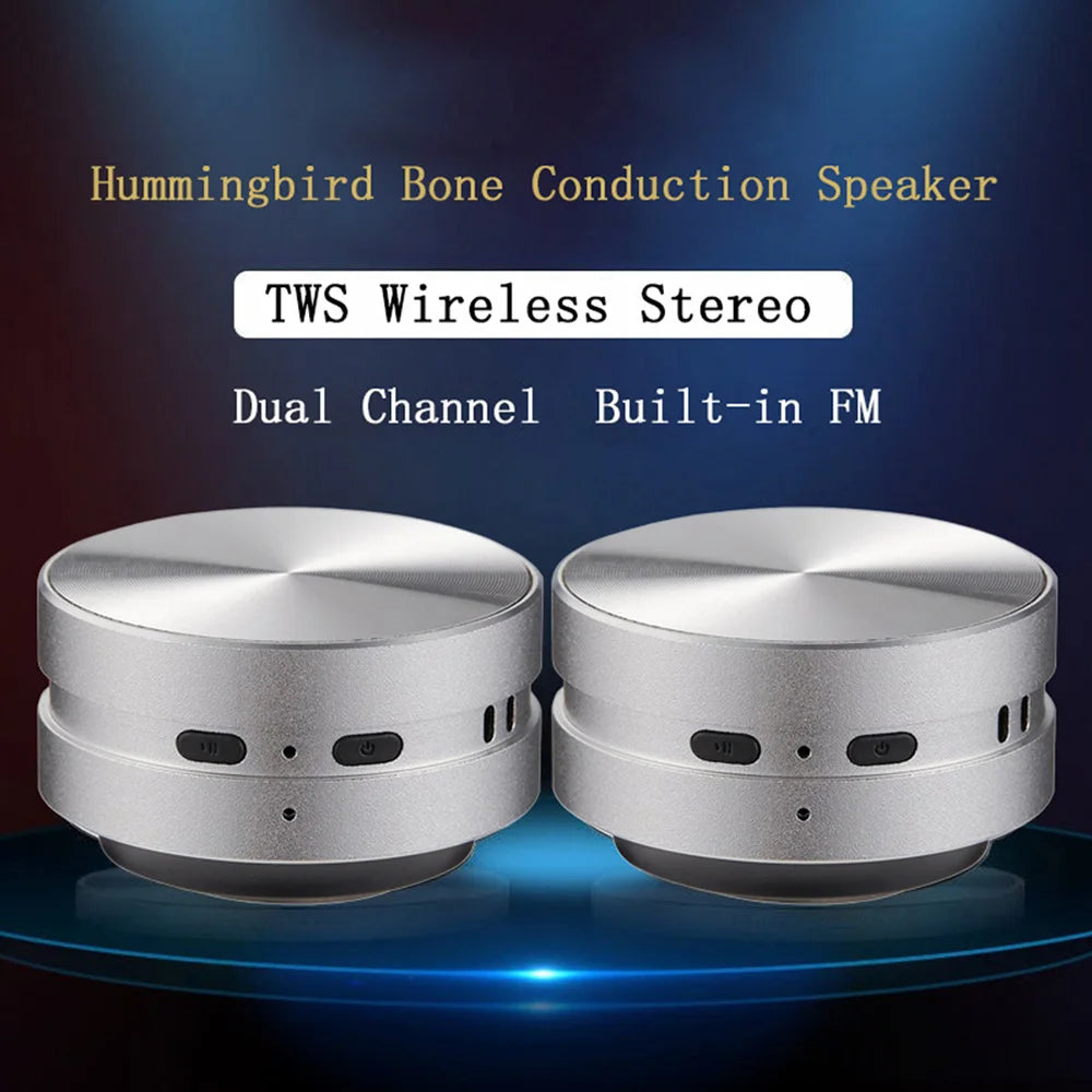 2025 New Bone Conduction Speaker Bluetooth-Compatible TWS Wireless Stereo Sound Hummingbird Speaker With FM Radio Dropshipping